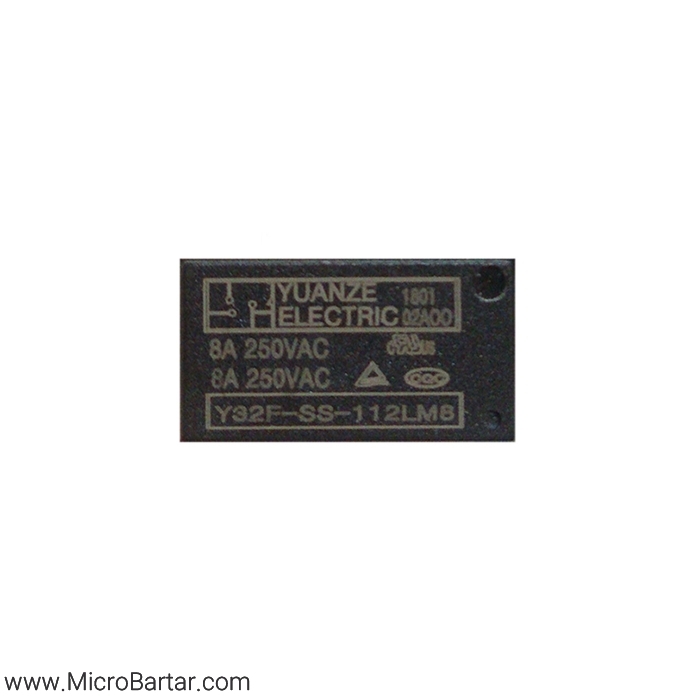 Y32F-SS-112LM8-12V-8A-Silver-Plate رله Y32F-SS-112LM8 12V 8A Silver Plate - Image 1
