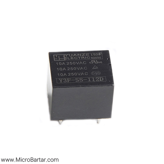 Y3F-SS-112D-12V-10A-Milon-Silver رله Y3F-SS-112D 12V 10A Milon Silver Plate - Image 1
