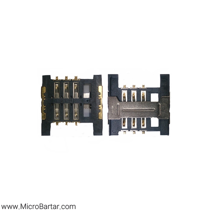 Sim-Card-Socket-6Pin-C708-Push-Pull-photo Sim Card Socket 6Pin C708 Push-Pull - Image 1