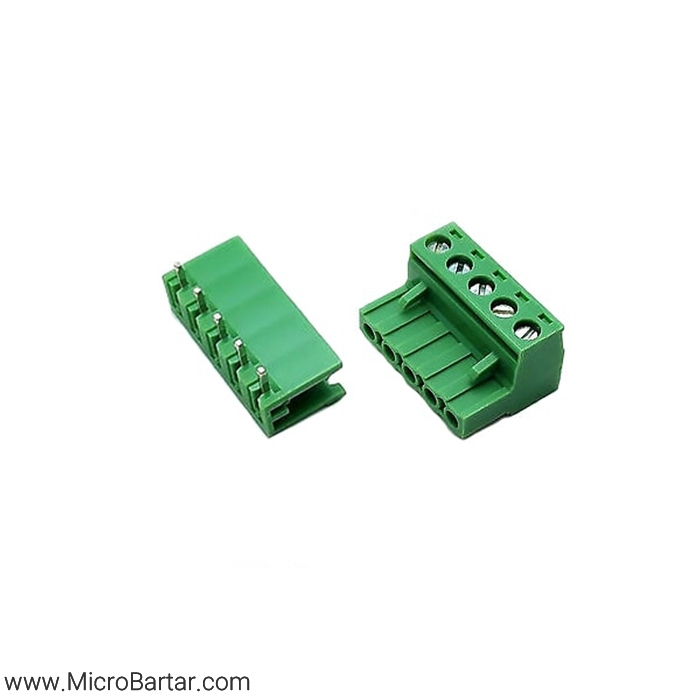 KF2EDG(R)-X-5.08mm-5P-Right-M&F Terminal Block Connector KF2EDG(R)-X-5.08mm-5P Right M&F - Image 1