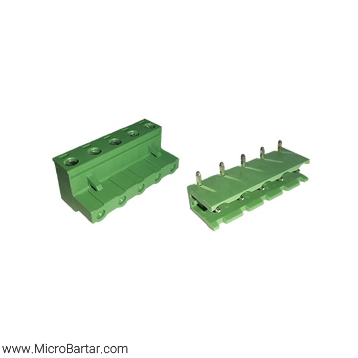 KF2EDG(R)-X-7.62mm-5P-Right-M&F Terminal Block Connector KF2EDG(R)-X-7.62mm-5P Right M&F - Image 1