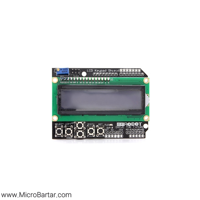 Arduino-LCD-Character-2-16-Shield شیلد Arduino LCD Character 2*16 - Image 1