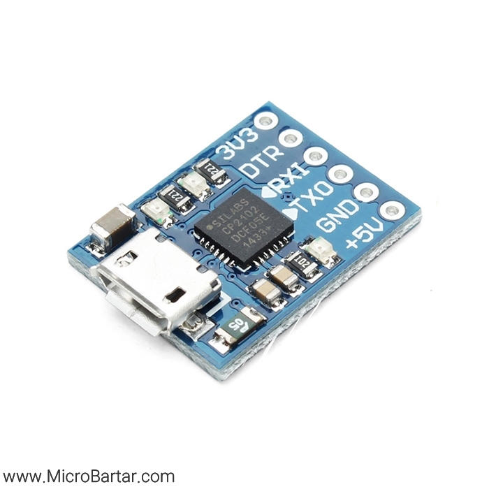 CP2102-USB-To-TTL-Serial-Module ماژول مبدل میکرو USB به سریال CP2102 - Image 1
