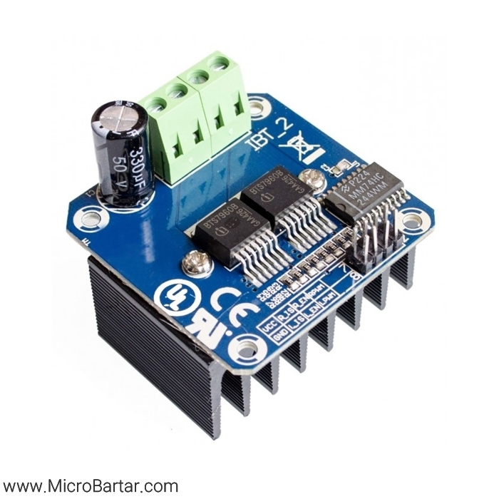 BTS7960-43A-H-bridge-High-power-Motor-Driver-Module ماژول درایور موتور 43 آمپر BTS7960 - Image 1
