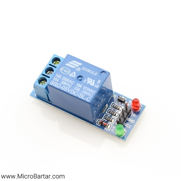 Relay-5V-10A-1CH-Module ماژول رله 5 ولت 10 آمپر 1 کاناله - Image 1