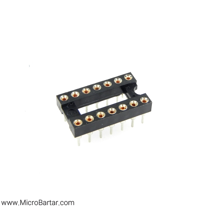 Socket-IC-14-Pin-Round سوکت آی سی 14 پایه نظامی - Image 1