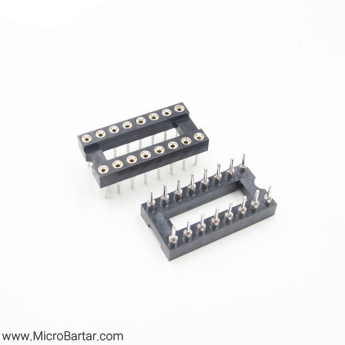 Socket-IC-16-Pin-Round سوکت آی سی 16 پایه نظامی - Image 1