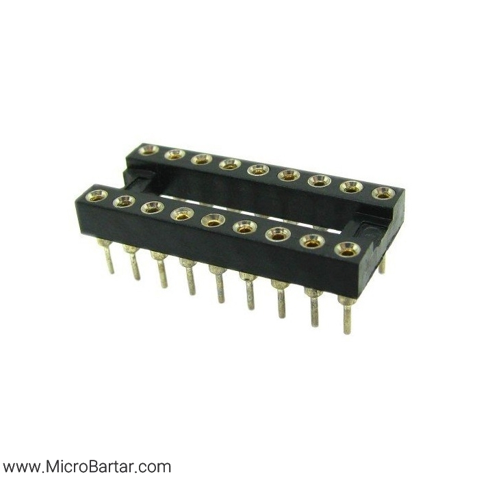 Socket-IC-18-Pin-Round سوکت آی سی 18 پایه نظامی - Image 1