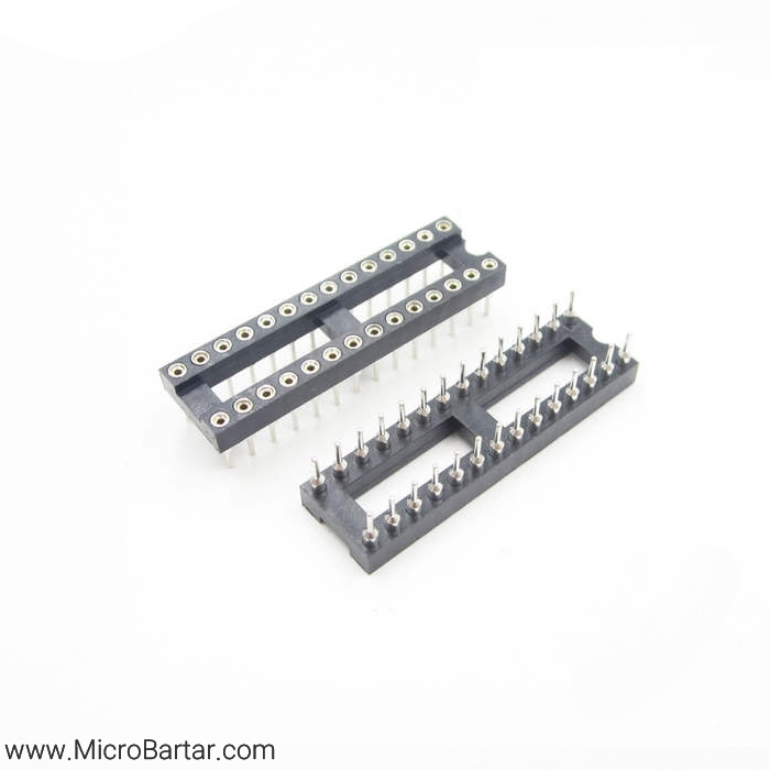 Socket-IC-28-Pin-Round سوکت آی سی 28 پایه نظامی - Image 1