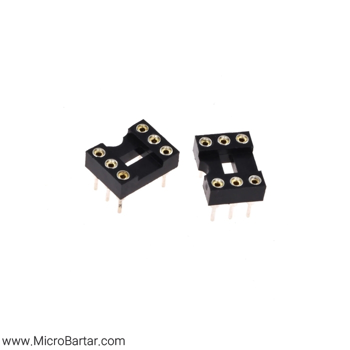 Socket-IC-6-Pin-Round سوکت آی سی 6 پایه نظامی - Image 1
