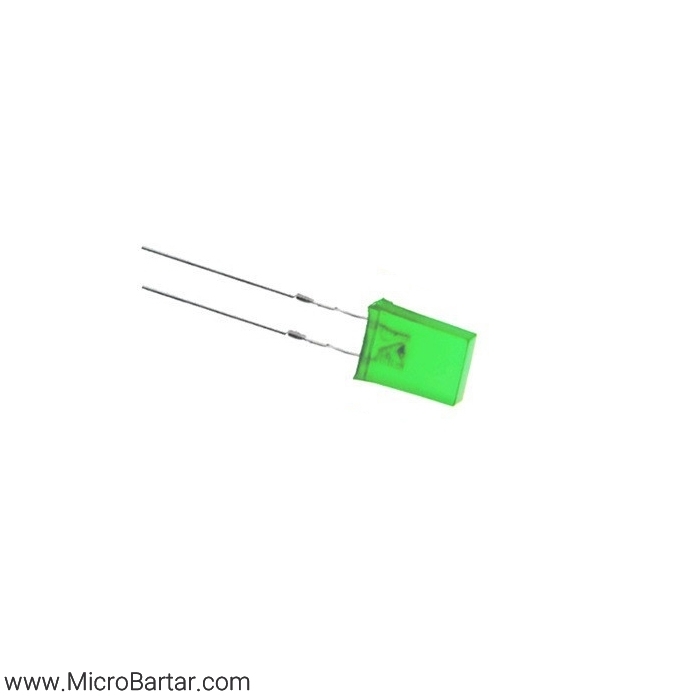 Square-Led-2x5x7-Green LED مستطیلی 2x5x7 سبز - Image 1