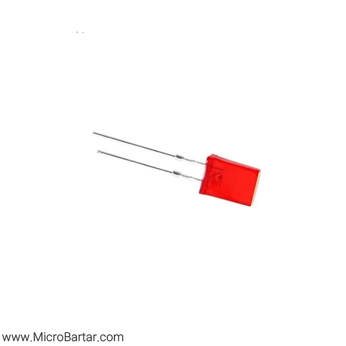 Square-Led-2x5x7-Red LED مستطیلی 2x5x7 قرمز - Image 1