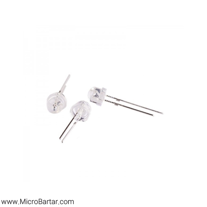 hat-straw-led LED کلاهی 5mm سفید - Image 1