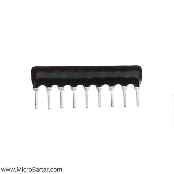 Array-SIP9 مقاومت آرایه ای 100K-SIP9 - Image 1