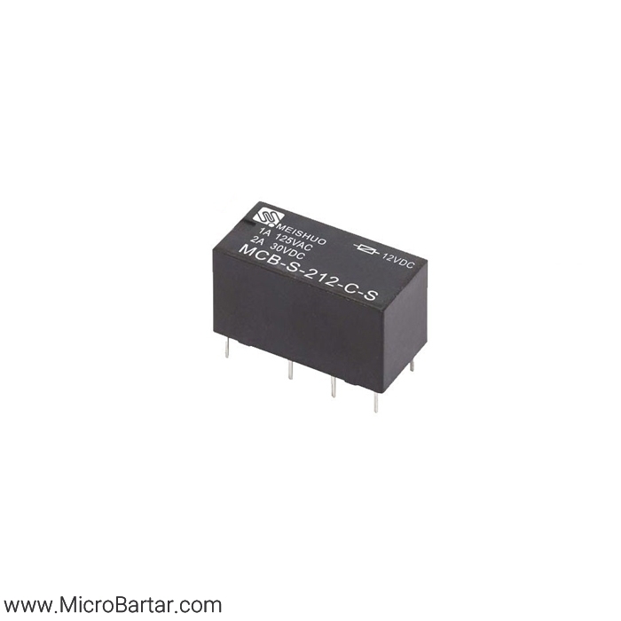 MCB-S-212-C-S رله MEISHUO MCB-S-212-C-S 12v 2a - Image 1
