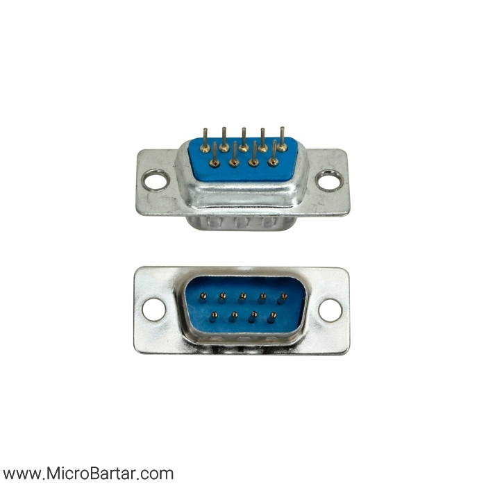 DB9-Male-Solder-Straight-Socket سوکت DB9 سوزنی نری - Image 1