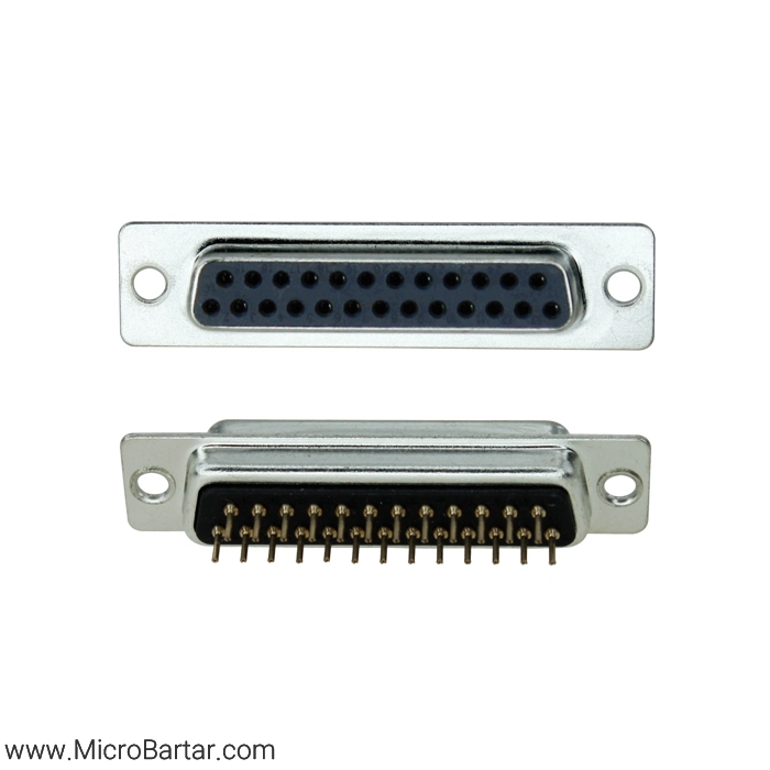 DB25-Female-Solder-Straight-Socket سوکت DB25 سوزنی مادگی - Image 1