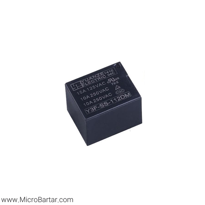 Y3F-SS-112DM رله Y3F-SS-112DM 12V 10A Milon Silver Plate - Image 1