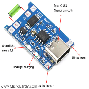 TP4056 Lithium Battery Charger type C
